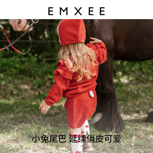 【宝宝服饰】嫚熙童装女童针织短裤2023年新款女宝宝外穿裤子可爱百搭针织短裤 商品图4