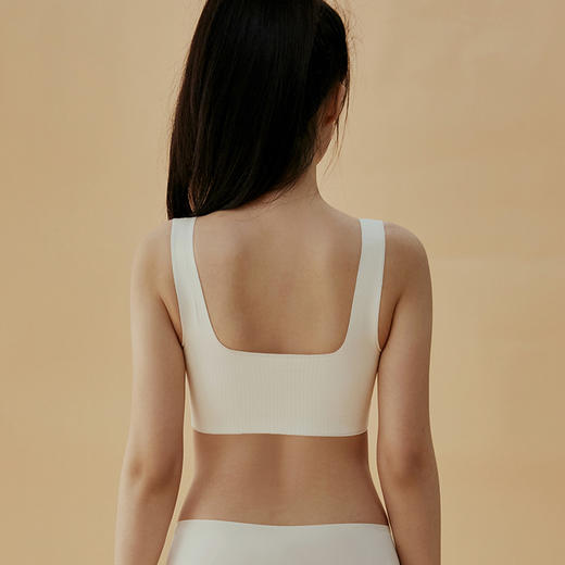 都市丽人少女三步优选成长二阶无尺码内衣罗纹薄半片围少女文胸无排扣无钢圈BB26A5 商品图2