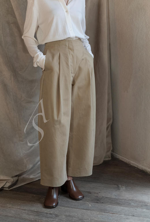 Studio Nicholson  苔藓绿/奶白色WYE POLO领羊毛开衫 商品图2