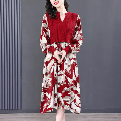 NYL-30283秋季新款时尚洋气胖MM宽松显瘦中长裙潮 商品图0