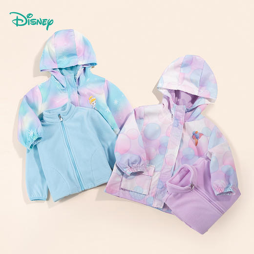 迪士尼童装 秋冬新品儿童防风外套女童冲锋衣保暖上衣 商品图4