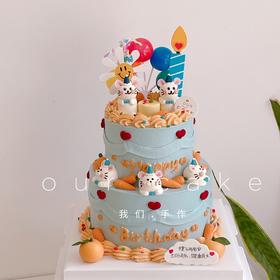 小老鼠双层复古蛋糕（可换小动物）-低糖处理无添加