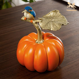 铜师傅 铜南瓜摆件《福运》客厅桌面玄关乔迁装饰品送老师礼物