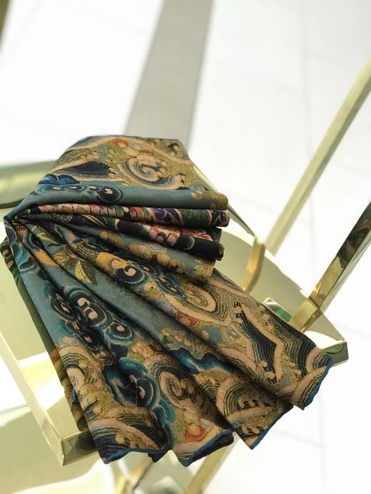 优品堂《娴淑典雅》110桑蚕丝红云纱方巾 商品图12