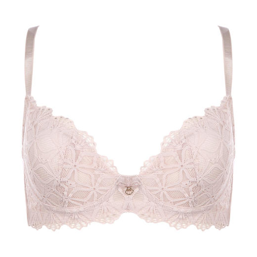 都市丽人薄适贴合轻薄杯BC杯内衣蕾丝超薄3/4杯文胸三排扣软钢圈LB22M1 商品图2