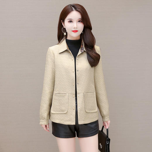 YWE 7C2206提花修身时尚小外套单排扣气质 商品图0