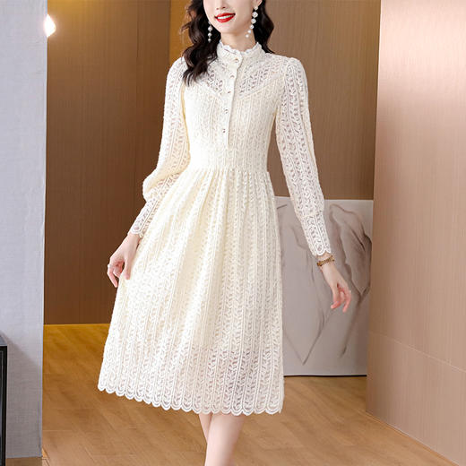 蕾丝连衣裙女秋冬装2022年新款礼服配大衣打底裙子显瘦气质连衣裙AHMbydm5971 商品图1