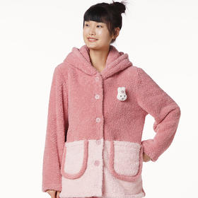 都市丽人生活家居女士米粒绒套装米粒绒厚家居服长袖睡衣LH21G8