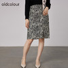 oldcolour2021秋商场同款复古斑马纹半身裙高腰显瘦DN33062490 商品缩略图0