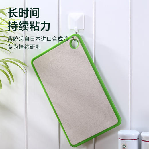 日本LEC墙壁不锈钢挂钩无痕粘胶免打孔强力粘贴厨房墙面墙上免钉挂钩 商品图3