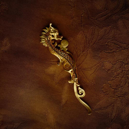 龢盒原创 翡‬翠18k金镶‬蛟龙胸针 商品图4