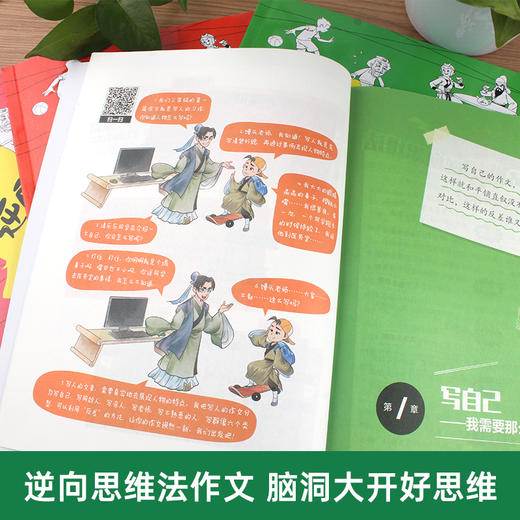 逆向思维法作文（全4册） 8岁+ 20+方法提炼30+思维导图60+师生答疑50+漫画图解 商品图5