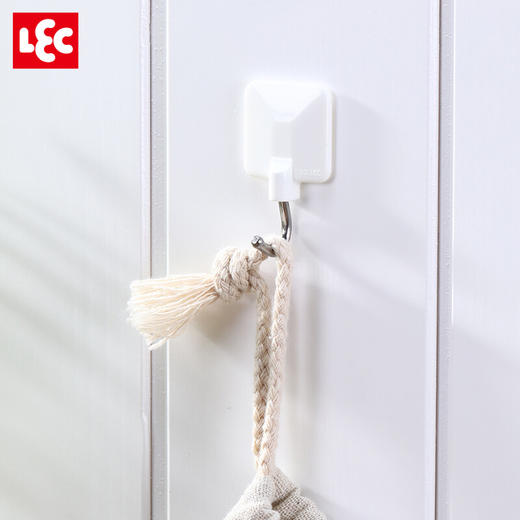 日本LEC墙壁不锈钢挂钩无痕粘胶免打孔强力粘贴厨房墙面墙上免钉挂钩 商品图6