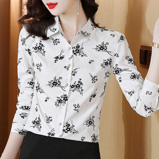 韩版时尚，新款印花设计感百搭显瘦衬衣QB-TLCZ96025 商品图1