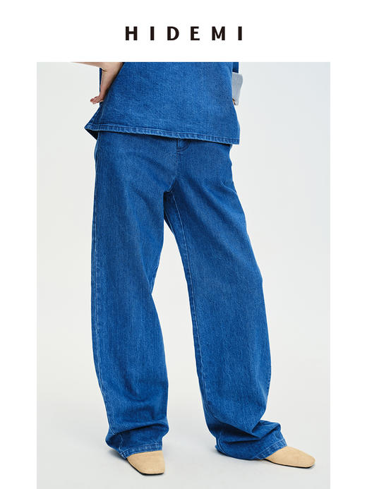 HIDEMI “重塑单宁”可再生环保牛仔系列直筒牛仔裤 商品图0