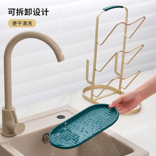 厨房免打孔壁挂式菜板放置架锅铲托架神器 商品图3