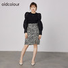 oldcolour2021秋商场同款复古斑马纹半身裙高腰显瘦DN33062490 商品缩略图1