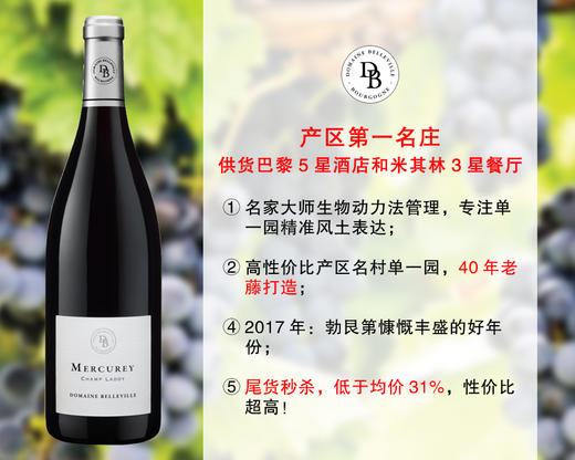 【现货上新，整箱更优惠】酒庄直出｜勃艮第代表名庄：贝拉维酒庄梅顾亥拉朵单一园干红（2017年） 商品图0