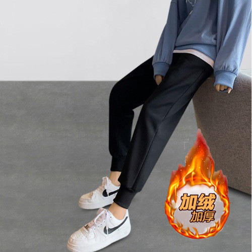 【优质舒适棉 做“孕妈更幸福”】网红孕妇裤子春秋款时尚运动宽松高腰纯色托腹裤打底裤外穿缩束脚 商品图8