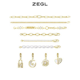 ZEGL设计师自定饰系列DIY一周星期项链手链女锁骨链配饰组合套装