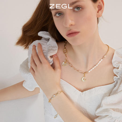 ZEGL设计师自定饰系列DIY一周星期项链手链女锁骨链配饰组合套装 商品图2