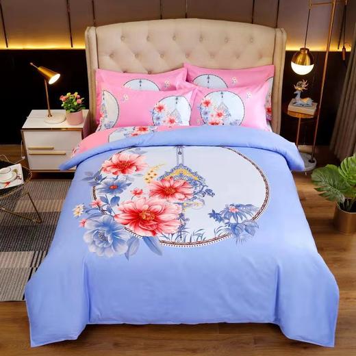 简约磨毛四件套被套床单四季通用床上用品单人宿舍床三件套大版花 FYJ-MDS1 商品图1