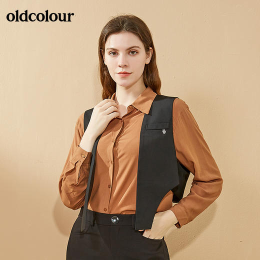 oldcolour2021秋季商场同款气质长袖衬衫女N31013114 商品图4