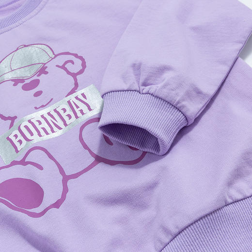 贝贝怡童装春秋温柔甜美卫衣套装女童时髦洋气运动两件套 商品图7