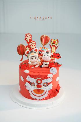 【纯手工翻糖定制款】周岁牛宝宝