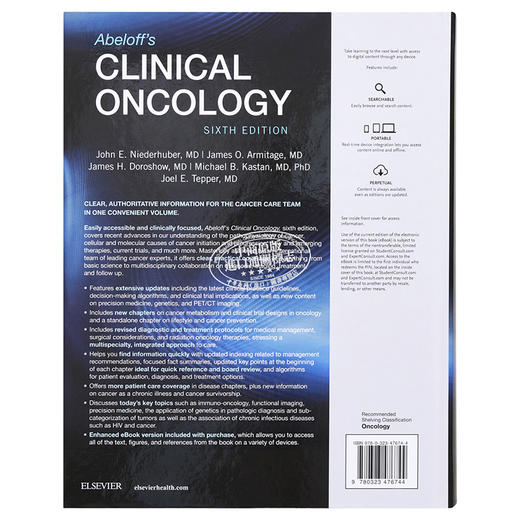 【中商原版】Abeloff临床肿瘤学 英文原版 Abeloff s Clinical OncologyJohn E Niederhuber 商品图1