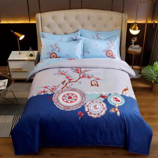 简约磨毛四件套被套床单四季通用床上用品单人宿舍床三件套大版花 FYJ-MDS1 商品图3