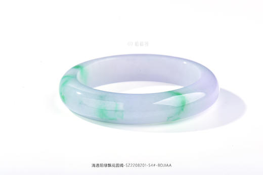 【满月】清透阳绿飘花圆镯-SZ2208201 商品图9