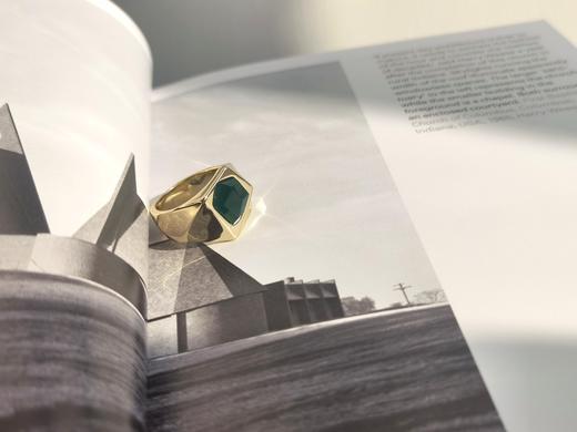 SOL DE VERANO 绿玛瑙复古戒指 商品图1