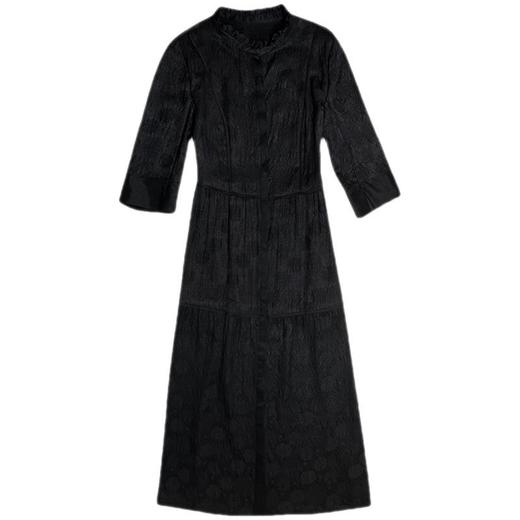 阔太太气质香云纱连衣裙2022夏季新款中老年妈妈装宽松显瘦长裙YT-9107 商品图5