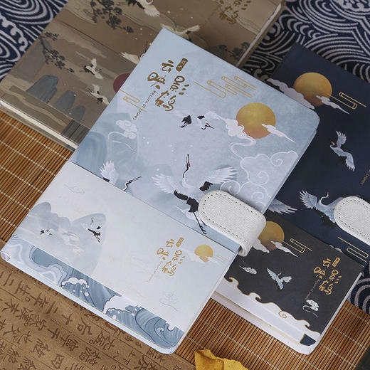 见鹤归精装本创意记事本复古中国风手账 商品图1