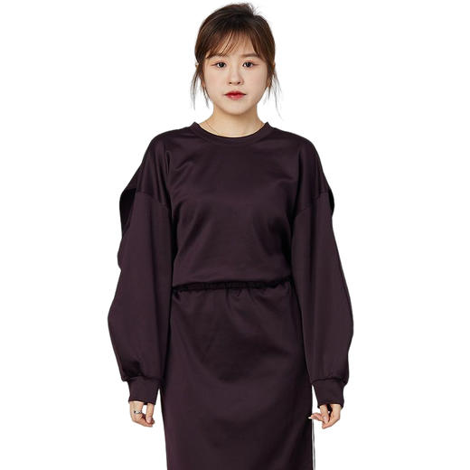 oldcolour2021秋季商场同款宽松气质休闲显瘦圆领T恤女N31023161 商品图4