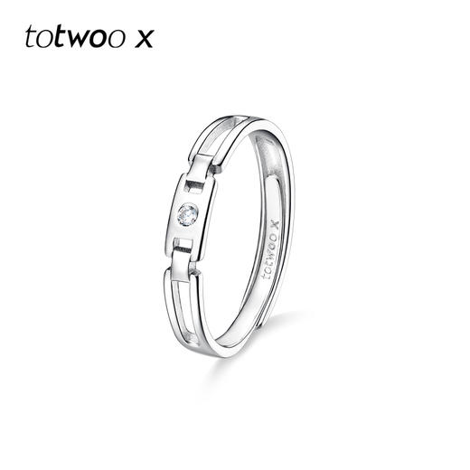 totwoo x情侣对戒 S925纯银戒指一对前世今生开口小众设计男女订婚 商品图2