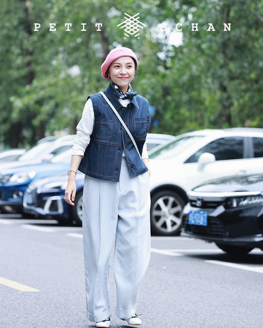 PETIT SCHAN小闪 CLO #106 Monday 星期一 棉麻粘胶混纺显瘦利落休闲裤 商品图4