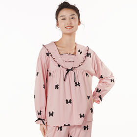 都市丽人生活家居棉质套装无尘棉单面薄家居服长袖睡衣LH22G0