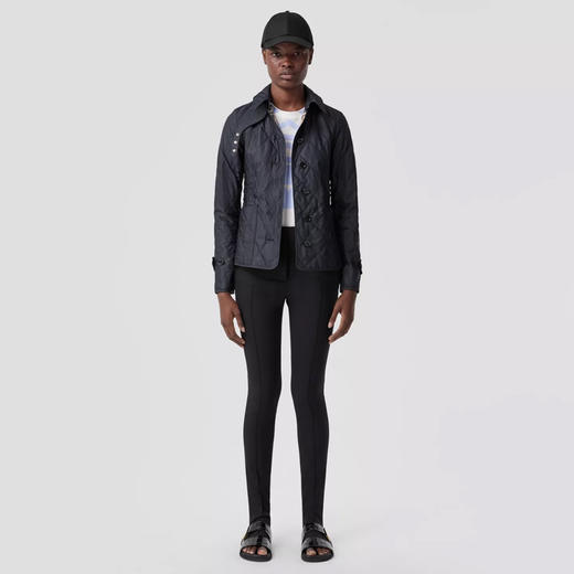 【一】BURBERRY 巴宝莉 女士钻石绗缝恒温夹克棉服 藏蓝色 8049867 A1177 商品图3