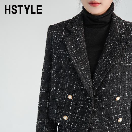 韩都衣舍职业套装女2022秋冬新款御姐时尚气质西装短裙两件套女MX10232 商品图3