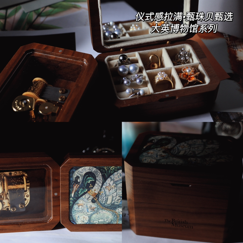 大英博物馆甄选礼物 香薰扩香&下午茶具&浮雕玻璃杯&情侣手机支架&八音盒首饰盒