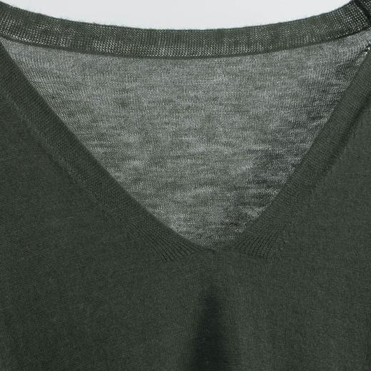 【à perles】两色V领羊绒桑蚕丝混纺宽松版针织衫【清仓，不退不换】 商品图2