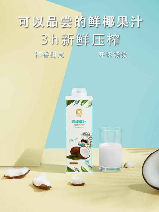 正大鲜榨椰汁600ml/瓶*6 商品图1