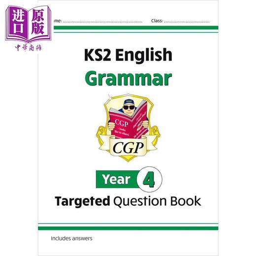 预售 【中商原版】英国CGP原版 KS2 Year3-6 英语语法目标问题书套装4册 含答案 三四五六年级 商品图2