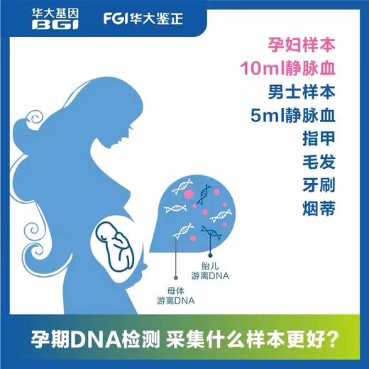 华大基因 亲子无创产前胎儿DNA基因检测 商品图3