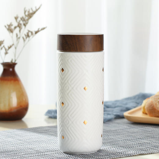 乾唐轩活瓷杯鎏金奇迹木纹盖随身杯双层330ml 商品图1