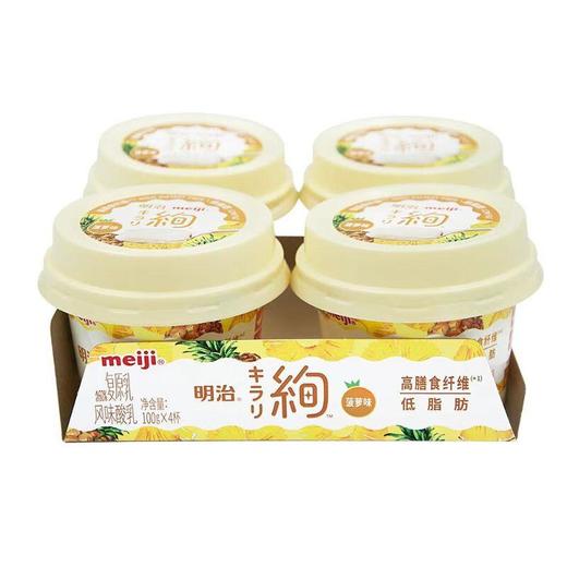 明治绚低脂菠萝酸乳100g*4 商品图0