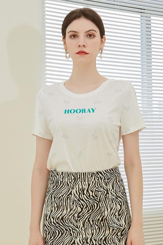 oldcolour2021秋季商场同款短袖T恤女N31021108 商品图5
