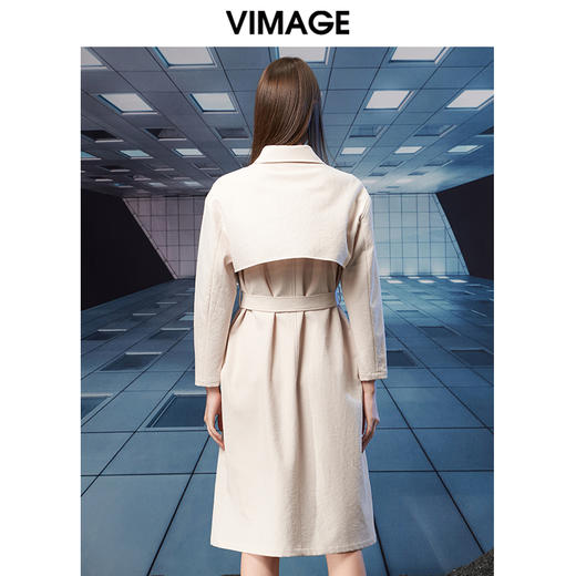 VIMAGE纬漫纪秋季新款舒适系带显瘦连衣裙长裙V1807432 商品图4